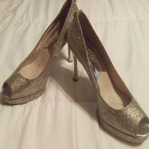 Michael Kors Silver Open Toe Heels